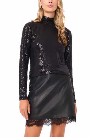 Vince Camuto Sequin Turtleneck Top