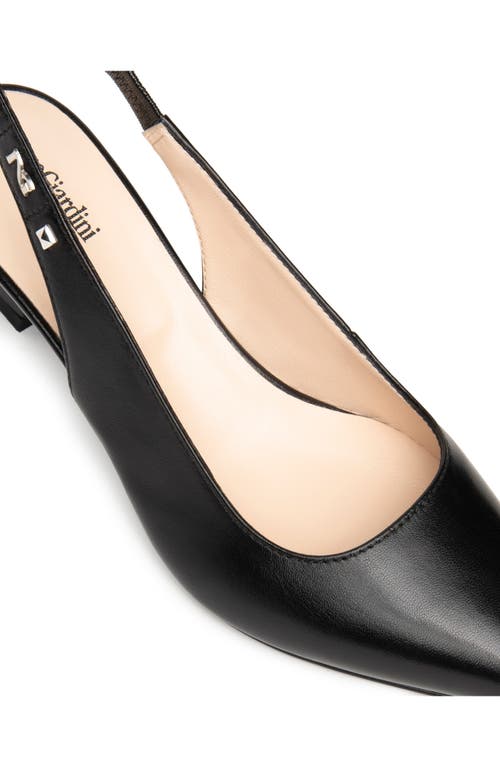Nerogiardini Pointed Toe Slingback Pump In Black