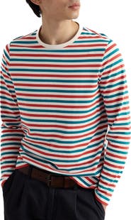 Seasalt Cornwall Sailor Stripe Long Sleeve Organic Cotton T-Shirt