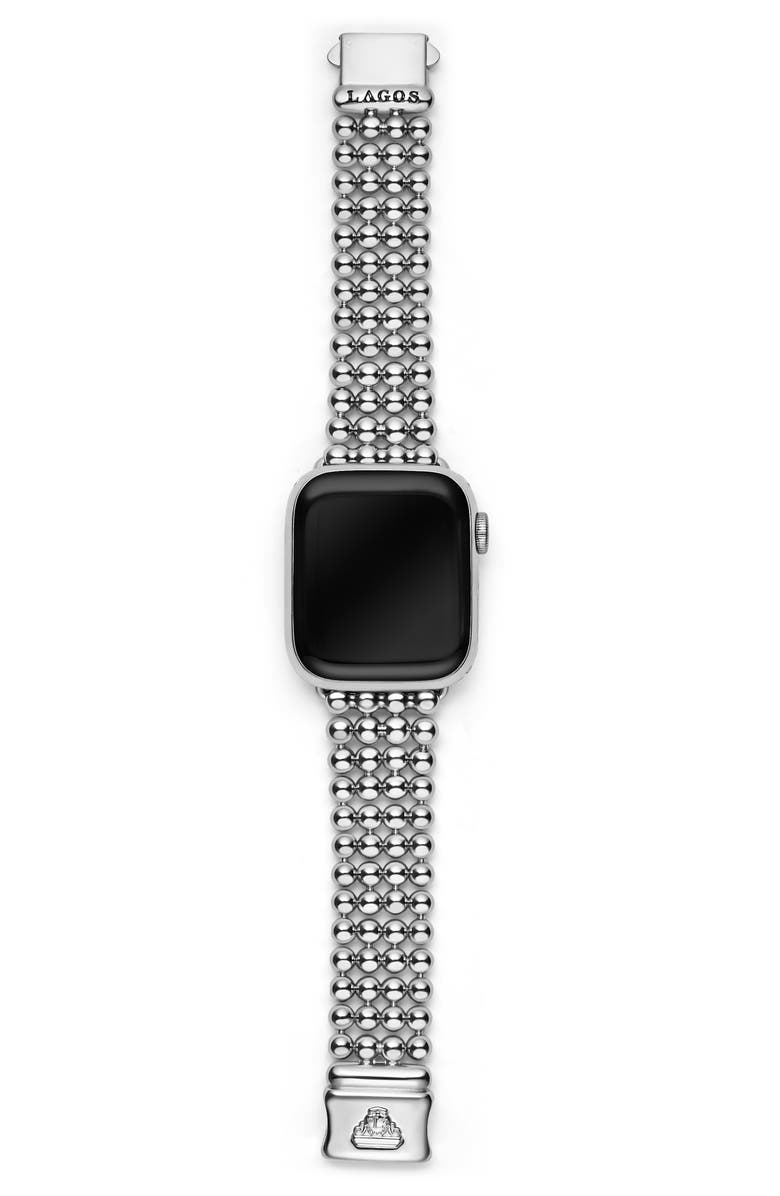 LAGOS Smart Caviar Beaded Apple Watch<sup>®</sup> Watchband, Alternate, color, Silver