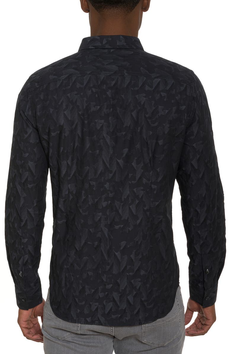 Robert Graham Kamal Jacquard Button-Up Shirt, Alternate, color, 
