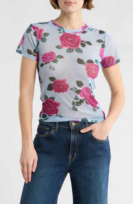 Good American Mesh Baby Tee