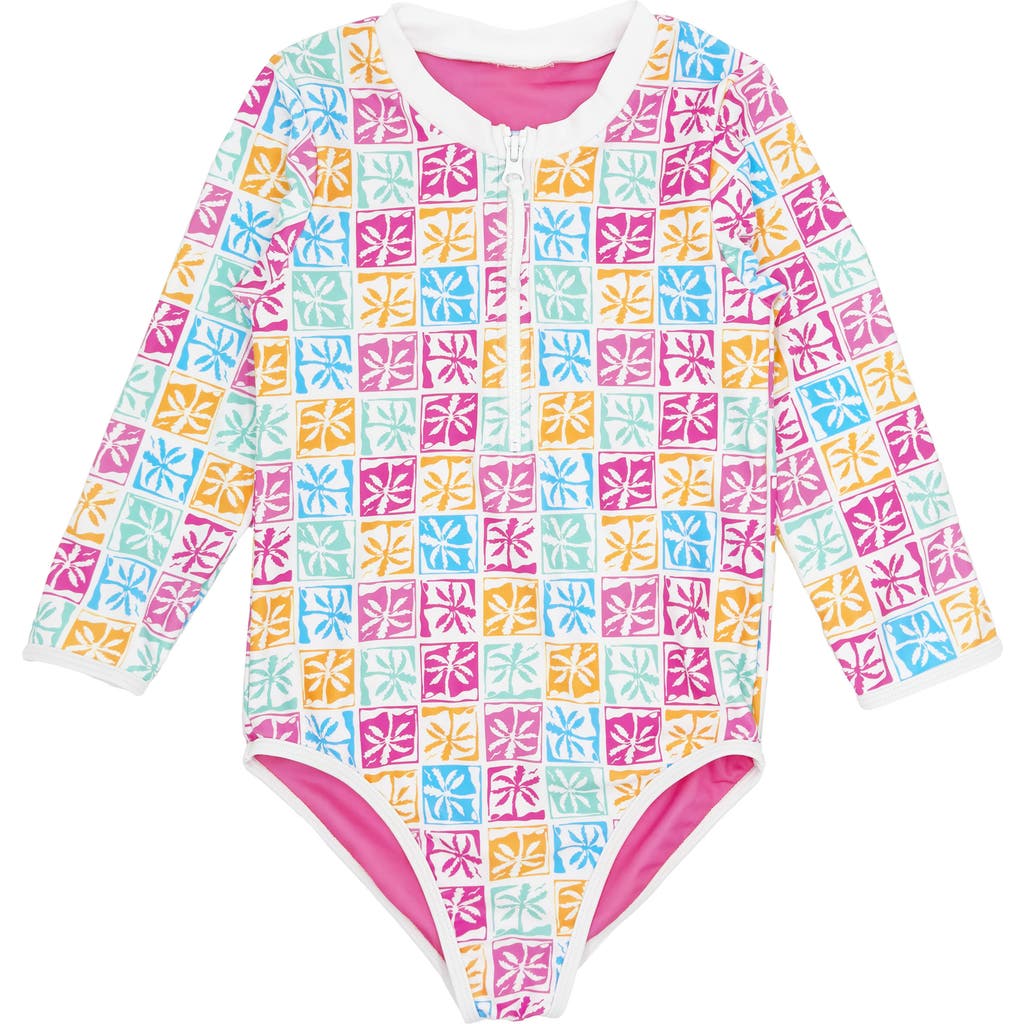 Feather 4 Arrow Kids' Sun Seeker Upf 50+ One-piece Rashguard Swimsuit In Multi