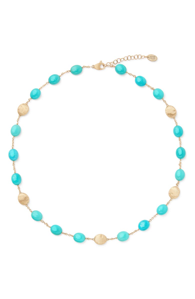 Marco Bicego Siviglia Turquoise Necklace, Main, color, 18K Yellow Gold