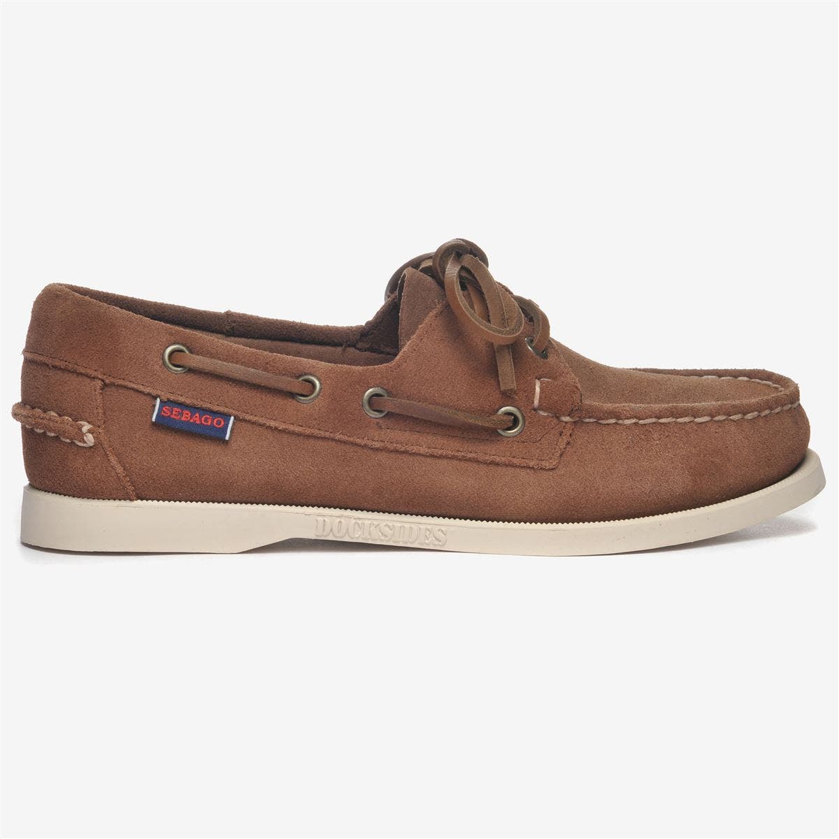 Sebago Portland Rough Out Womans Boat Shoes, Main, color, Dk Brown