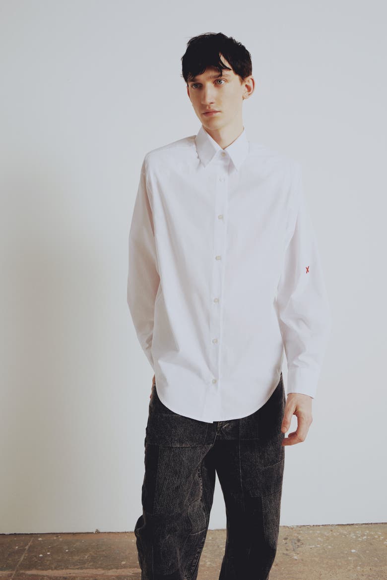 Pure Cotton Your *Itch Padded Shoulder Shirt, Main, color, white