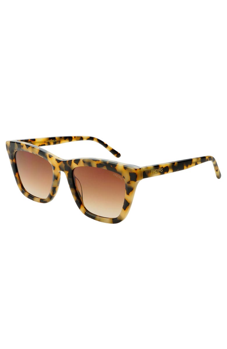 FREYRS Eyewear Lucy Square Sunglasses, Alternate, color, Milky Tortoise