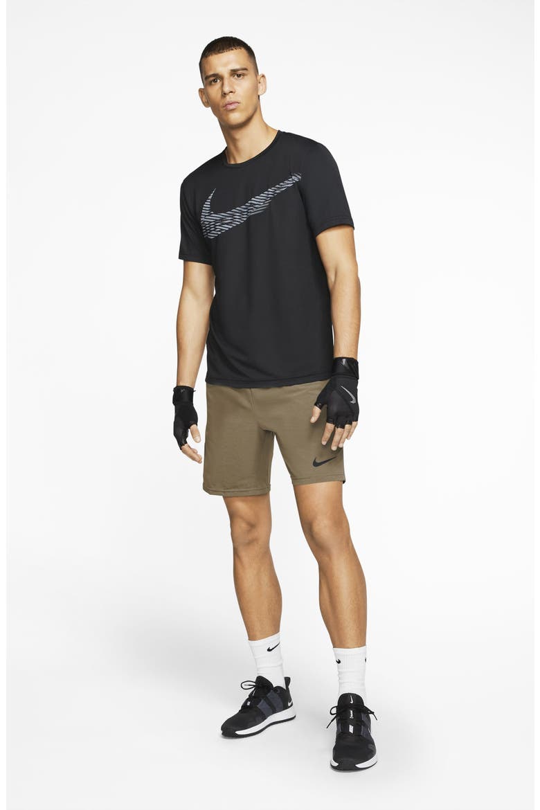 Flex Training Shorts, Alternate, color, BROWN KELP/ HEATHER/ BLACK