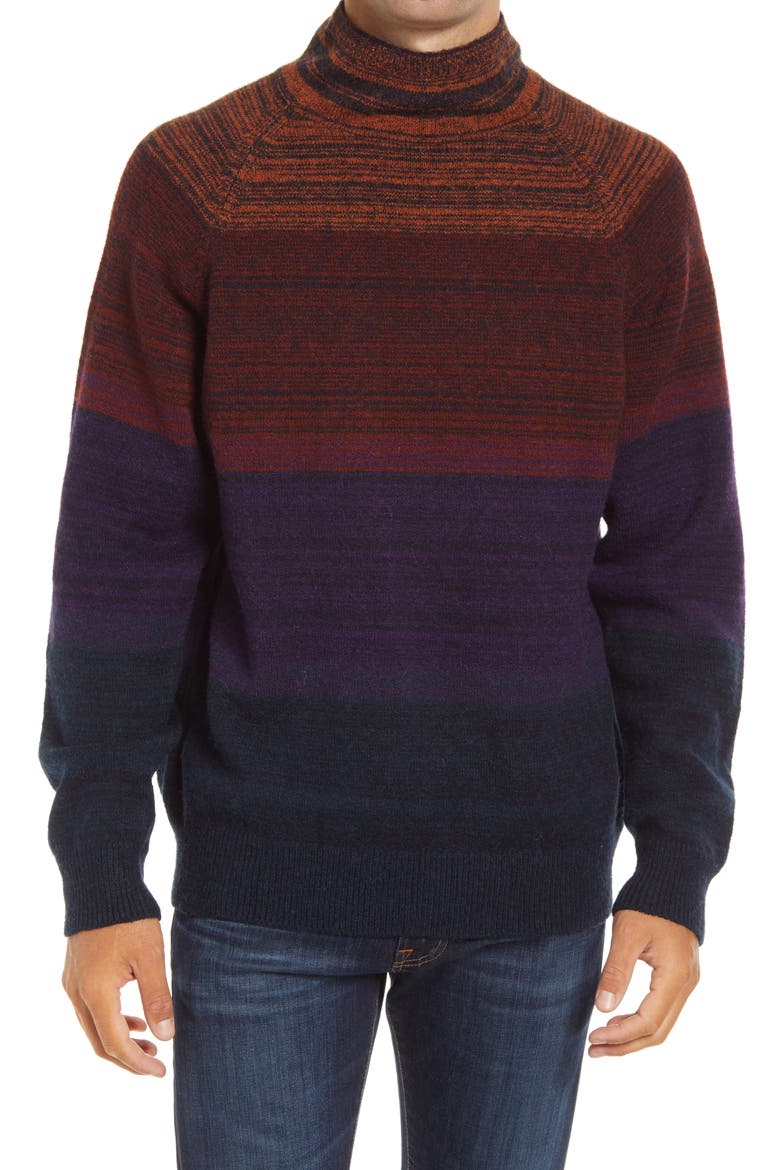 Gradient Mock Neck Sweater, Main, color, BLUE