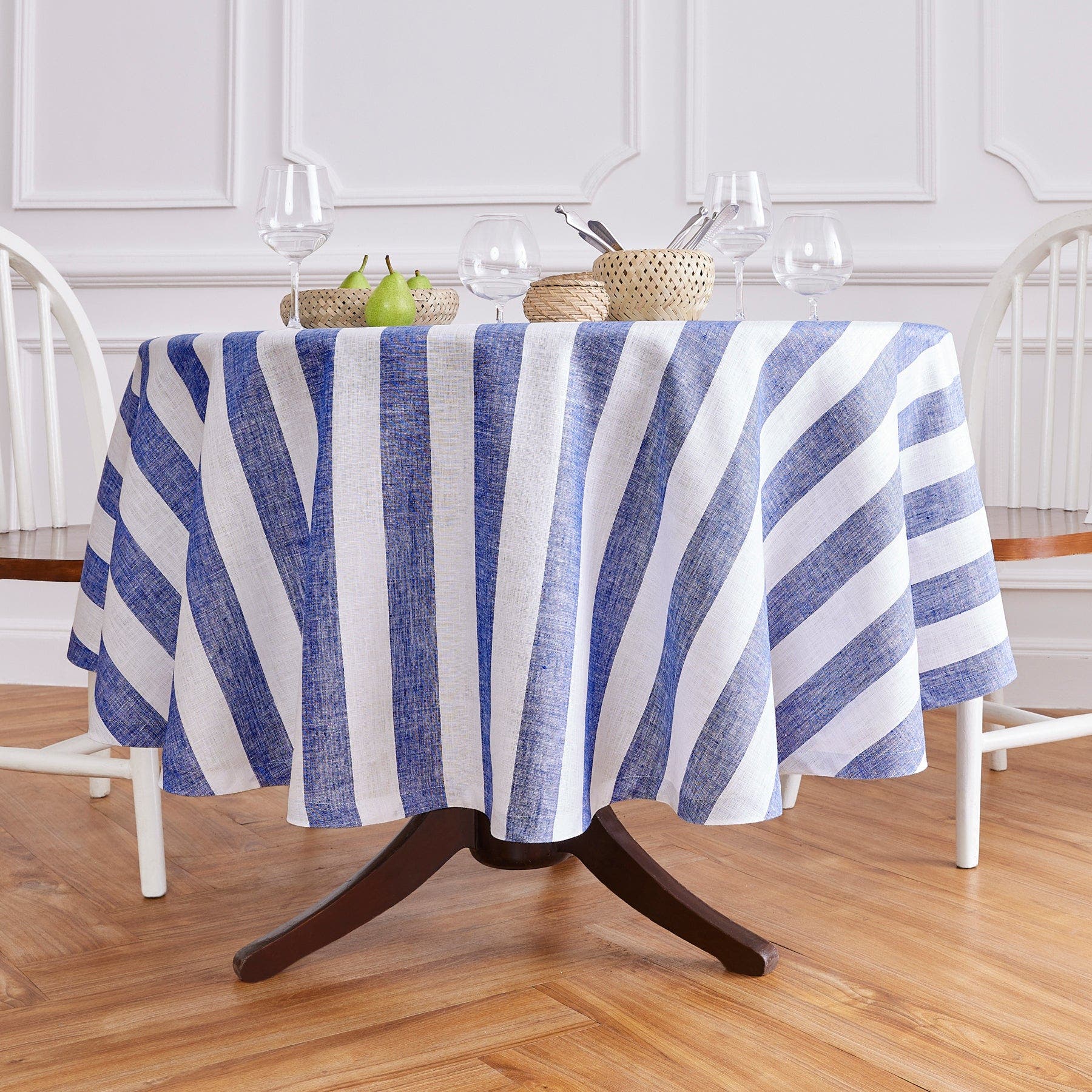 Navy and White