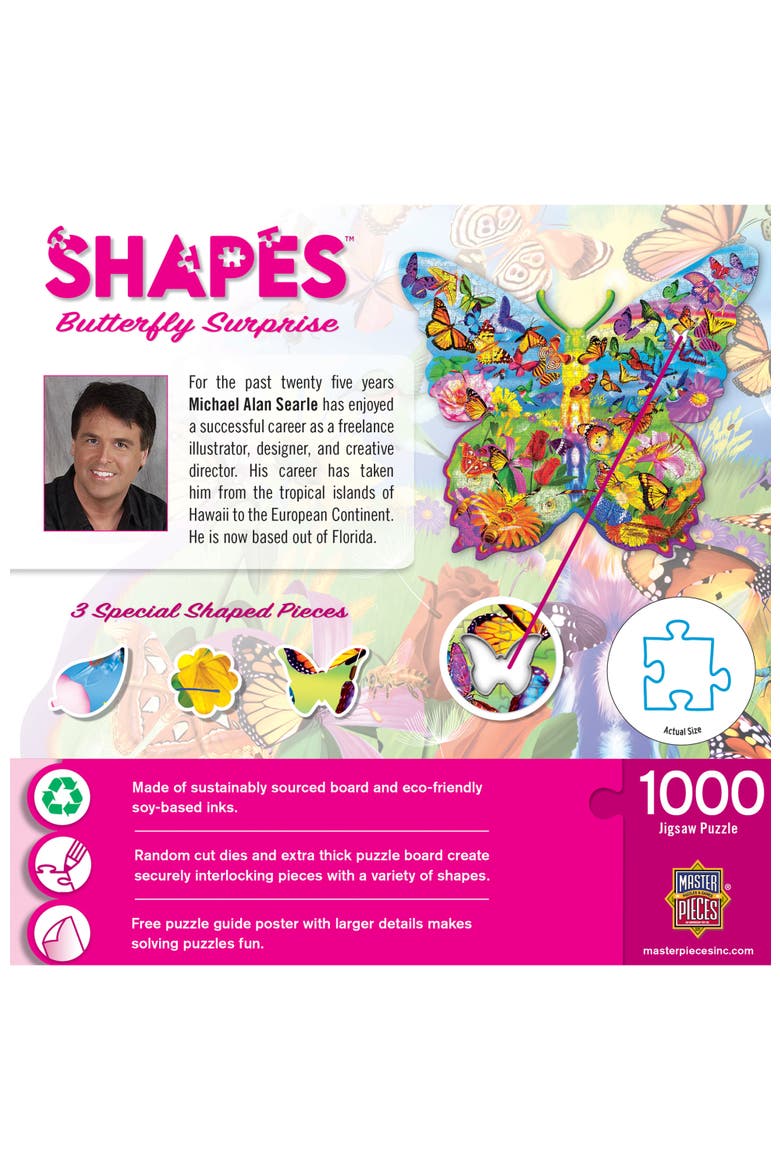 Butterfly Surprise 1000pc Shaped Puzzle, Alternate, color, Multicolor