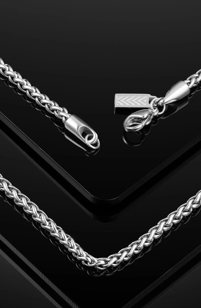 Vincero Men's Wheat Chain Necklace, Alternate, color, Silver
