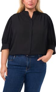 CeCe Hidden Placket Shirt