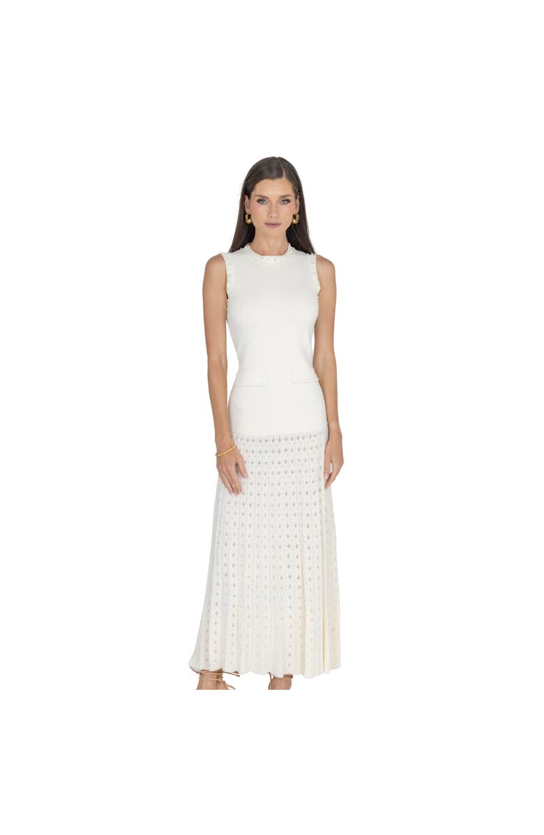 AKALIA Viva knit Maxi Dress, Alternate, color, White