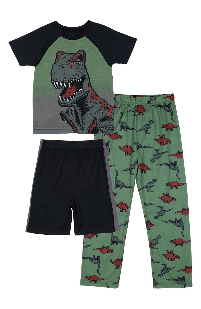 Petit Lem Trex Print Mix & Match Pajama 3-Piece Set, Main, color, 