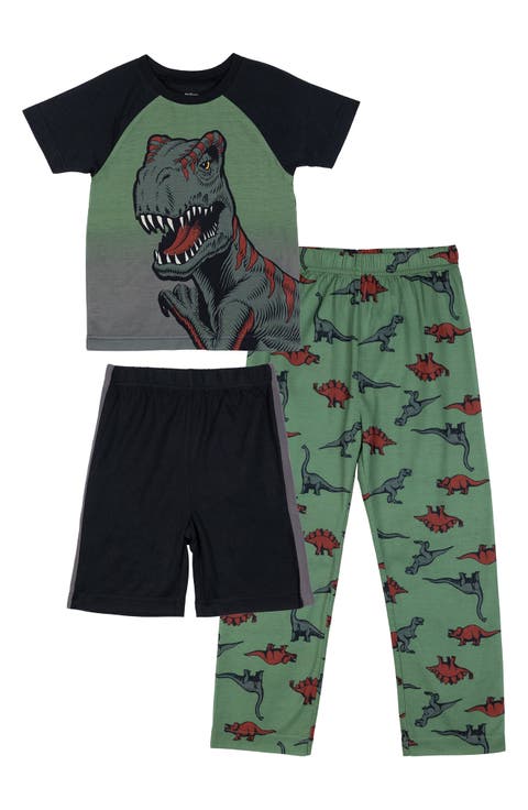 Trex Print Mix & Match Pajama 3-Piece Set (Big Boy)