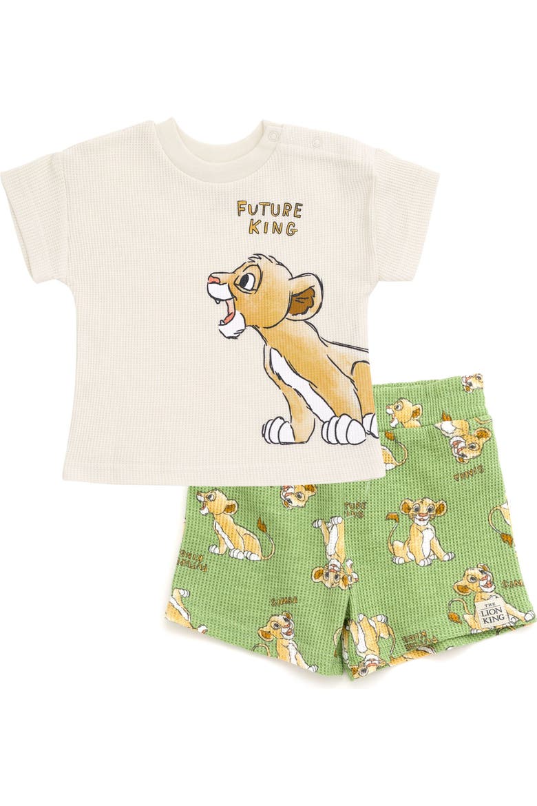 Lion King Simba 2-Piece Tee and Shorts Set, Main, color, Simba Sage Green