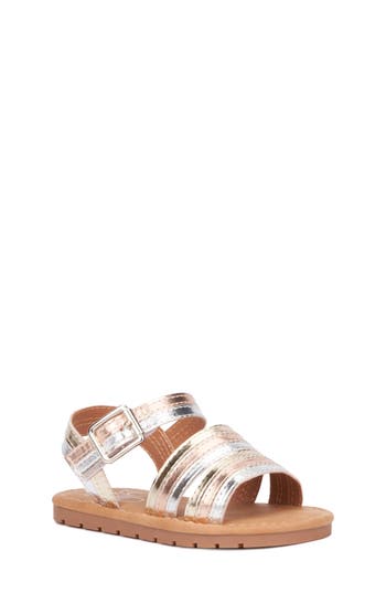 Olivia Miller Kids' Rainbow Metallic Sandal In Metallic