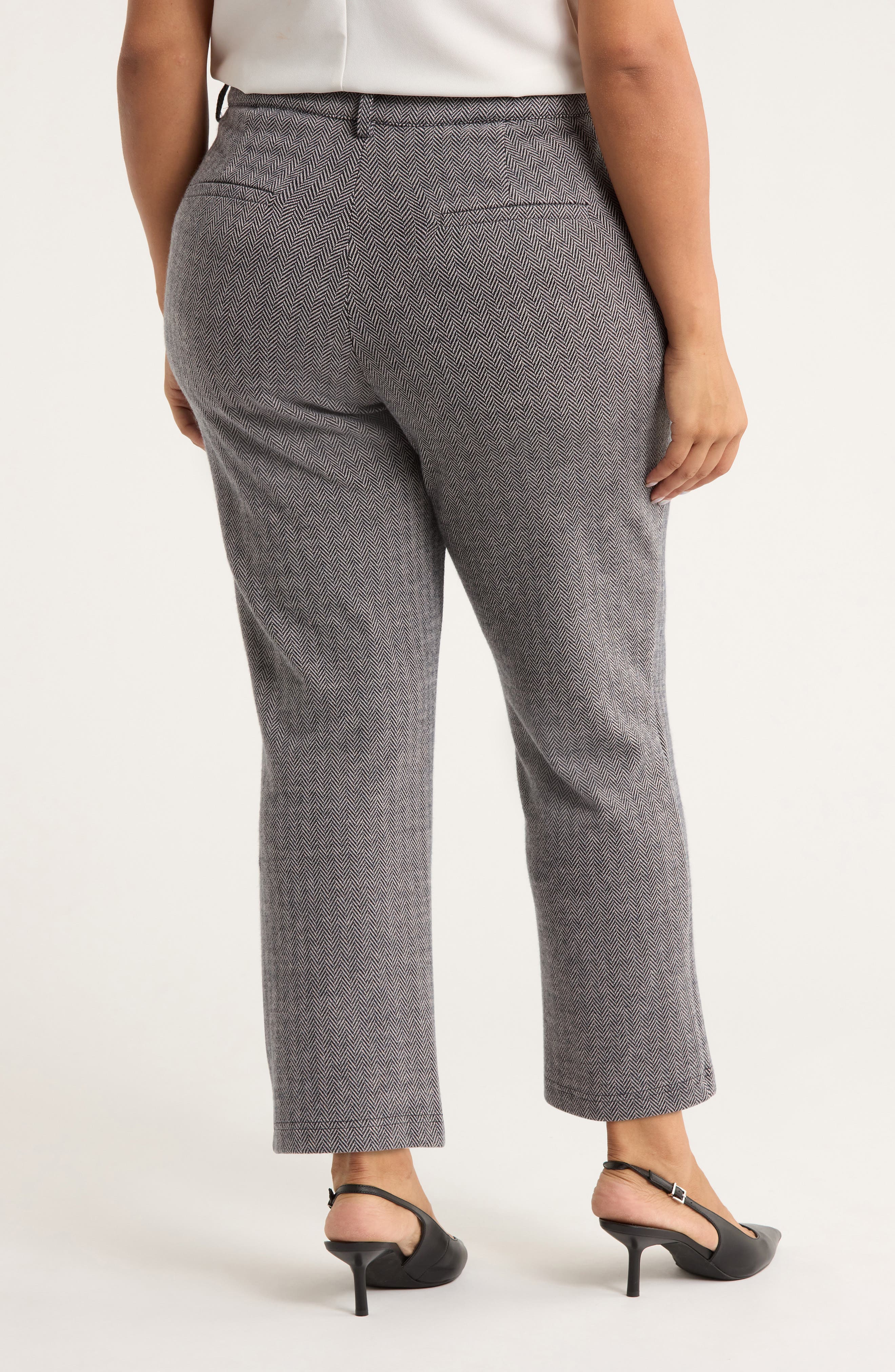 High Waist Stretch Ponte Cigarette Pants - image 2