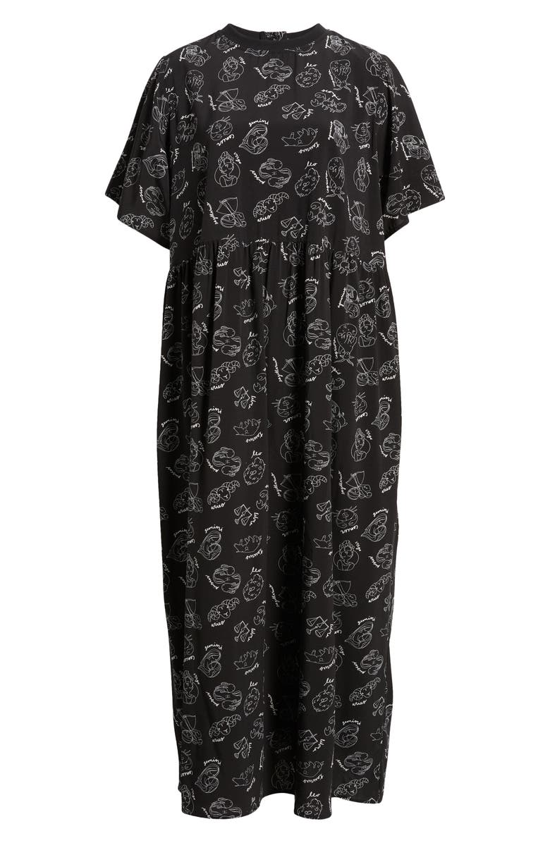 Dressed in Lala Never Too Much Print Oversize T-Shirt Maxi Dress, Alternate, color,