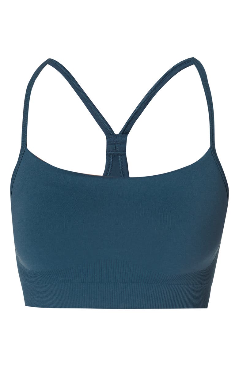 Sweaty Betty Spirit Restored Racerback Sports Bra, Alternate, color, Subdued Blue
