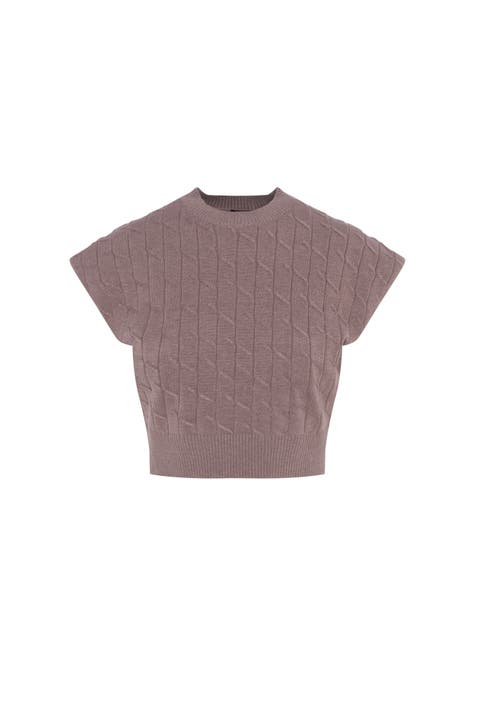 Cable Knit Soft Stretch Vest