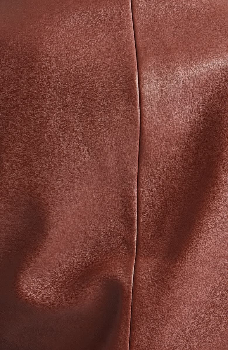 ST. JOHN Soft Luxe Napa Leather Jacket, Alternate, color, Cuoio