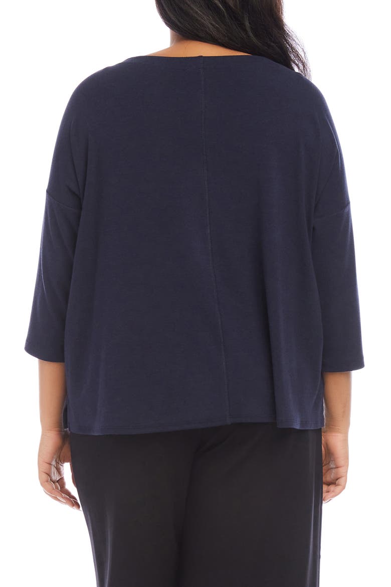 Hemp & Organic Cotton Blend Top, Alternate, color, NAVY