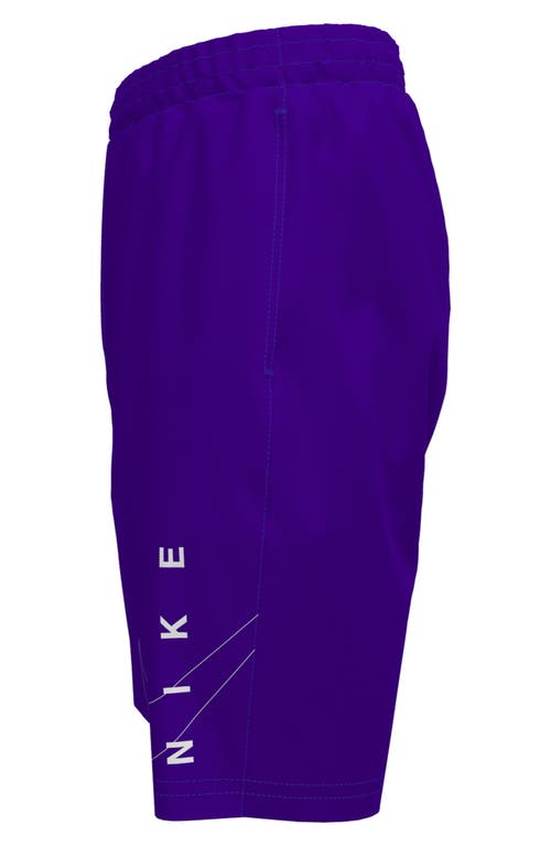 Nike Kids' 8" Volley Swim Trunks In Purple