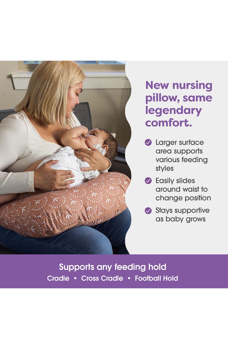 Boppy Nursing Pillow, Alternate, color, Clay Boho Arches