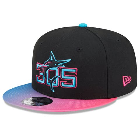 Men's New Era Black/Pink Miami Marlins 2025 City Connect 9FIFTY Snapback Hat