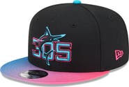 New Era Men's New Era Black/Pink Miami Marlins 2025 City Connect 9FIFTY Snapback Hat