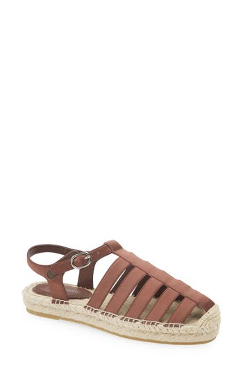 Jeffrey Campbell Tan Lines Espadrille Fisherman Sandal In Brown