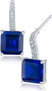 CZ by Kenneth Jay Lane Asscher Cut Cubic Zirconia Drop Earrings
