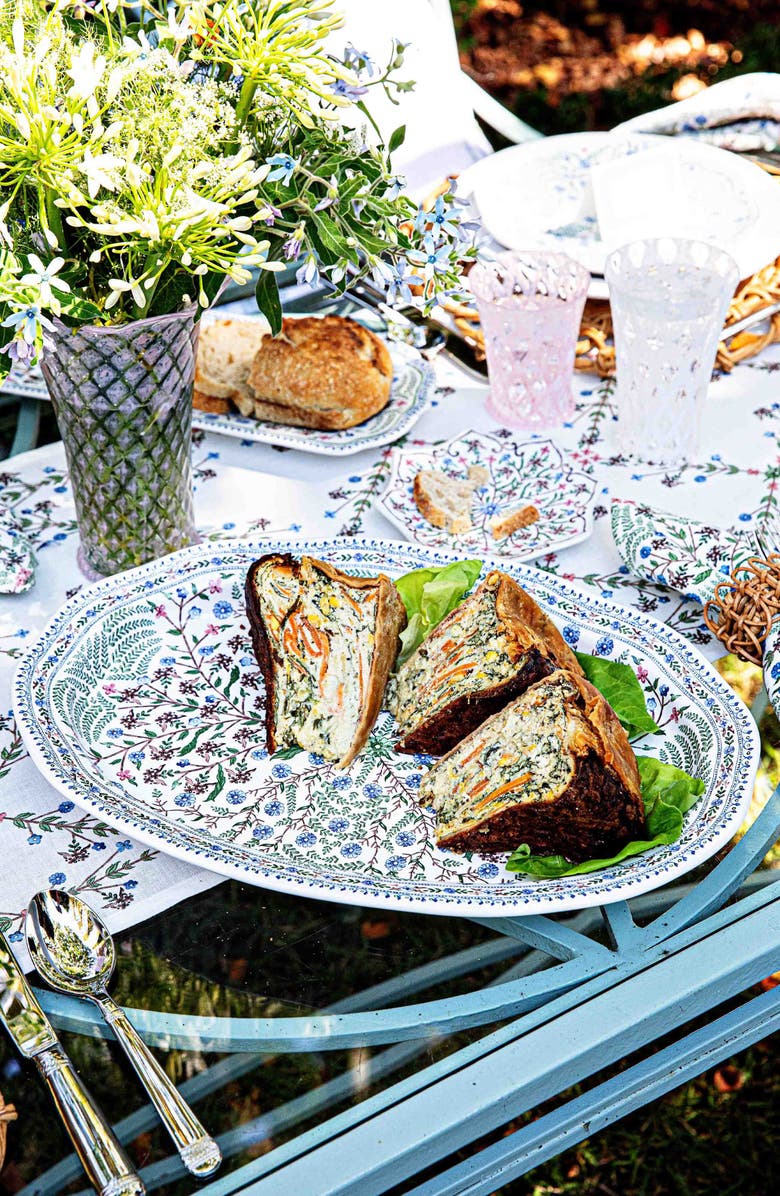 Juliska Villa Seville Oval Platter, Alternate, color, Chambray