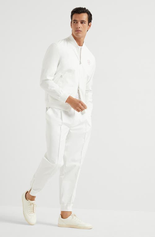 Brunello Cucinelli Nylon Tapered Trousers In White
