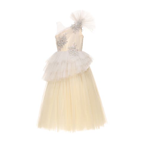 Mirabelle One-Shoulder Embellished Gown