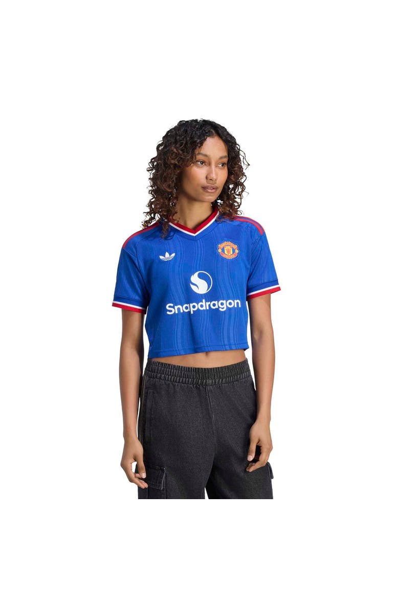 Women's adidas Royal Manchester United 2026/27 Away Cropped Replica Jersey, Main, color, Royal