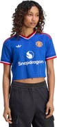 adidas Women's adidas Royal Manchester United 2026/27 Away Cropped Replica Jersey