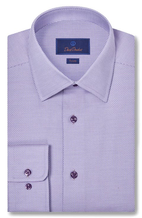Trim Fit Microdobby Dress Shirt