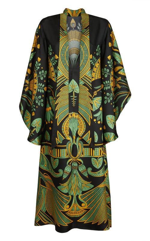 La Doublej Magnifico Printed Open-back Dress