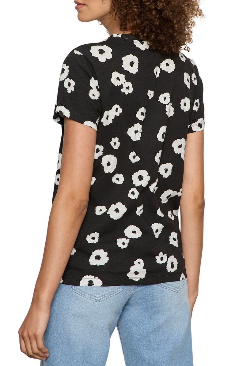 Sanctuary The Perfect T-Shirt, Alternate, color, Black Petite Blooms