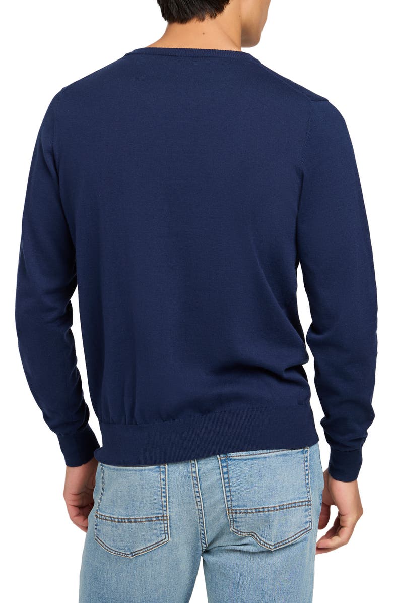 Faherty Movement Long Sleeve Sweater, Alternate, color, Marine Navy Heather
