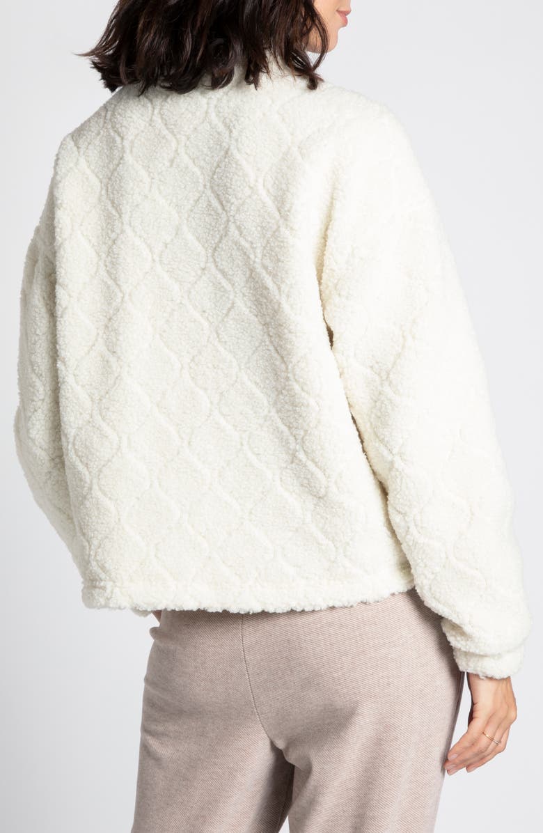 Thread & Supply Barbara Half Zip Fleece Pullover Jacket, Alternate, color, Cream