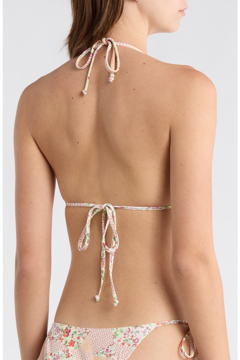 Triangle Bikini Top, Alternate, color, IVORY MULTI
