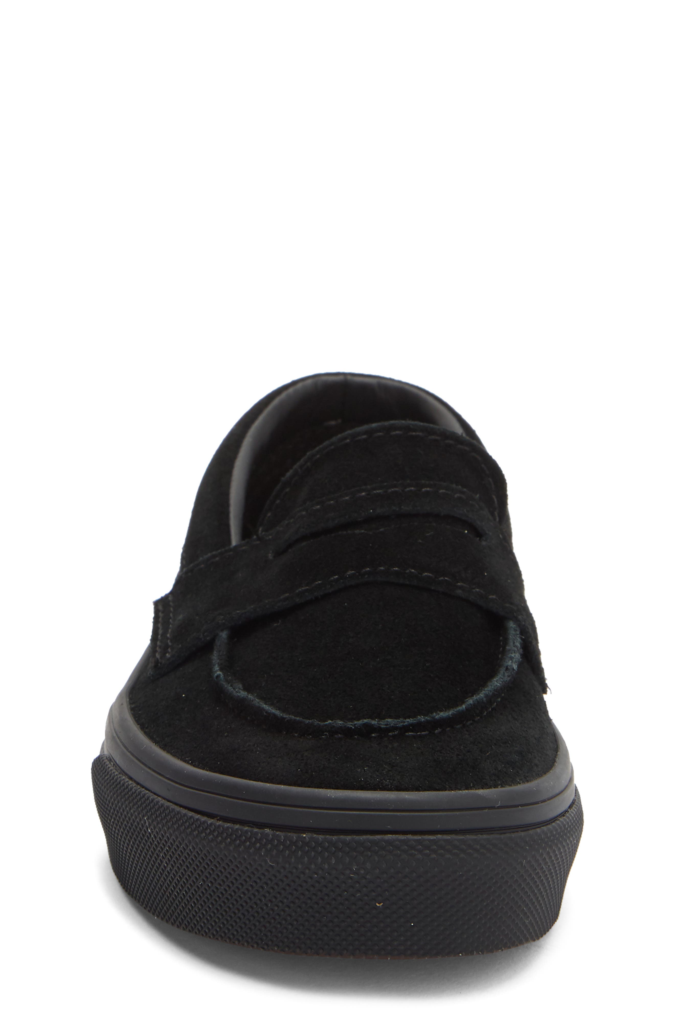 Kids' Suede 53 Penny Loafer, Alternate, color, BLACK/BLACK