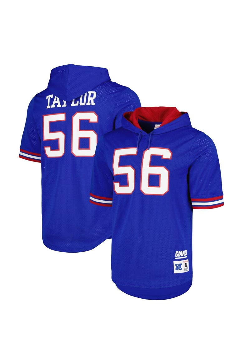 Men's Mitchell & Ness Lawrence Taylor Royal New York Giants Retired Player Name & Number Mesh Hoodie T-Shirt, Main, color, Royal