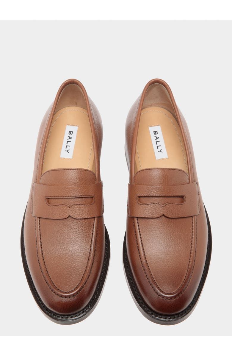 Bally Schoenen Loafer in Embossed Leather, Alternate, color, Brown