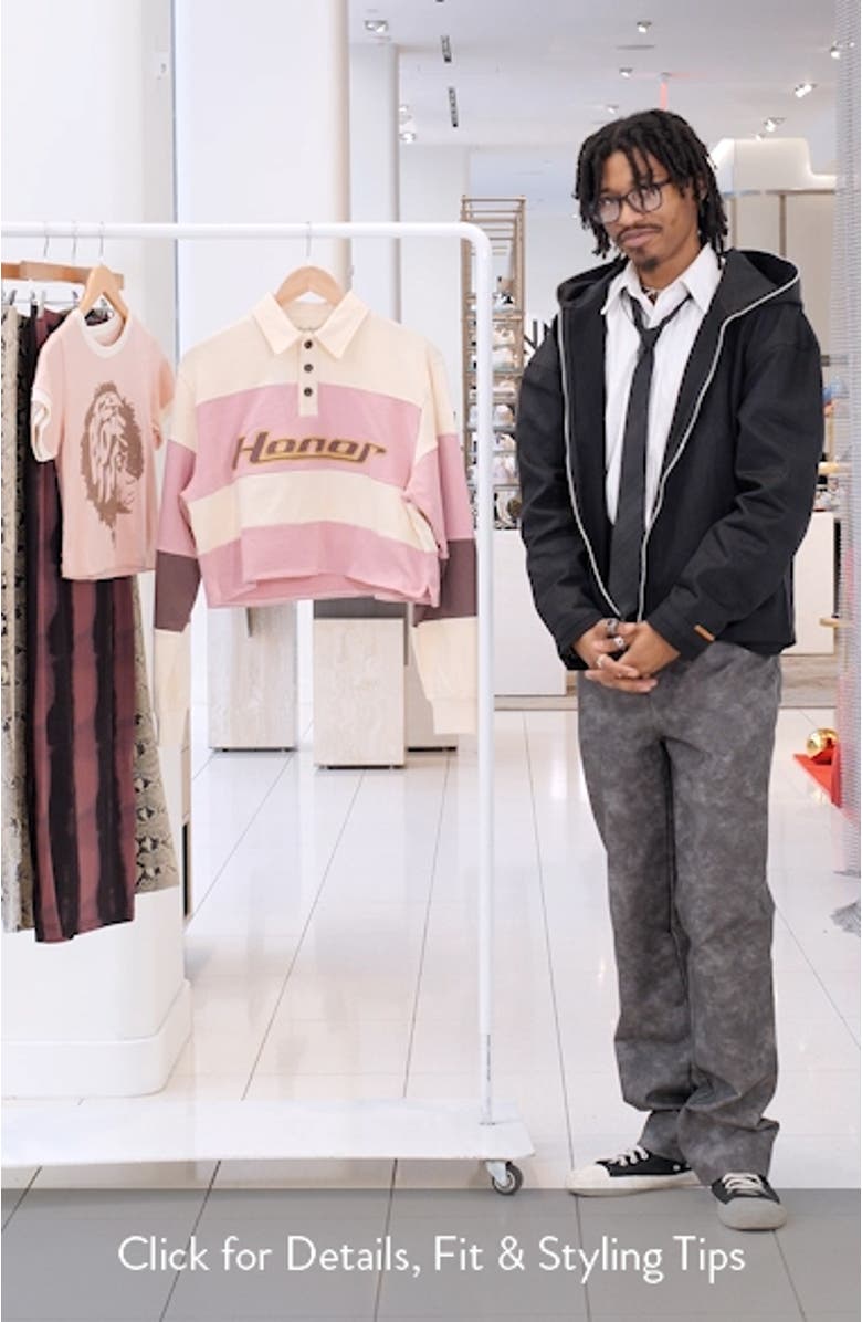 Stripe Crop Rugby Shirt, sales video thumbnail