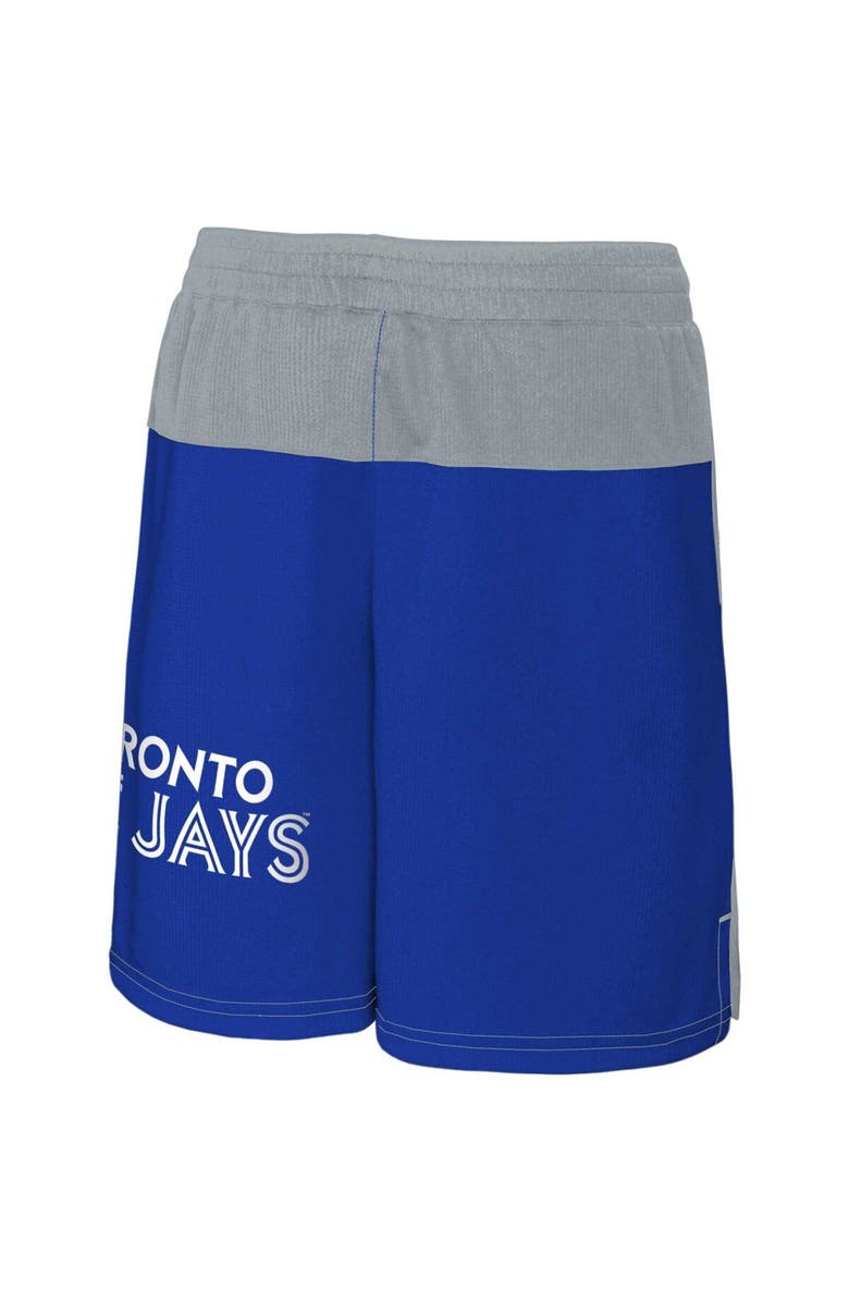 Outerstuff Youth Gray Toronto Blue Jays 7th Inning Stretch Shorts, Alternate, color,